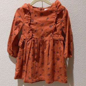 Floral Orange Kids Dress